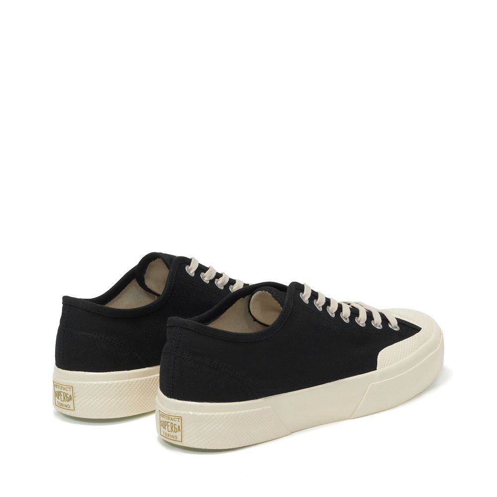 Superga 2432 Black Low Top Sneakers - Men's Sneakers USA | US8487865